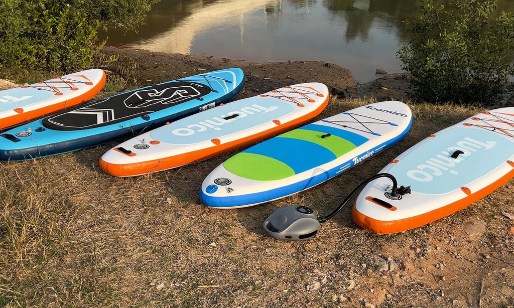 25PSI Paddle Board Pump Electric Portable Sup Air Pump-14.8V Rechargeable Battery Powered, 4 Mins Blow up, Auto-Off for Inflatable Paddleboard Kayak Boat Kite Wing