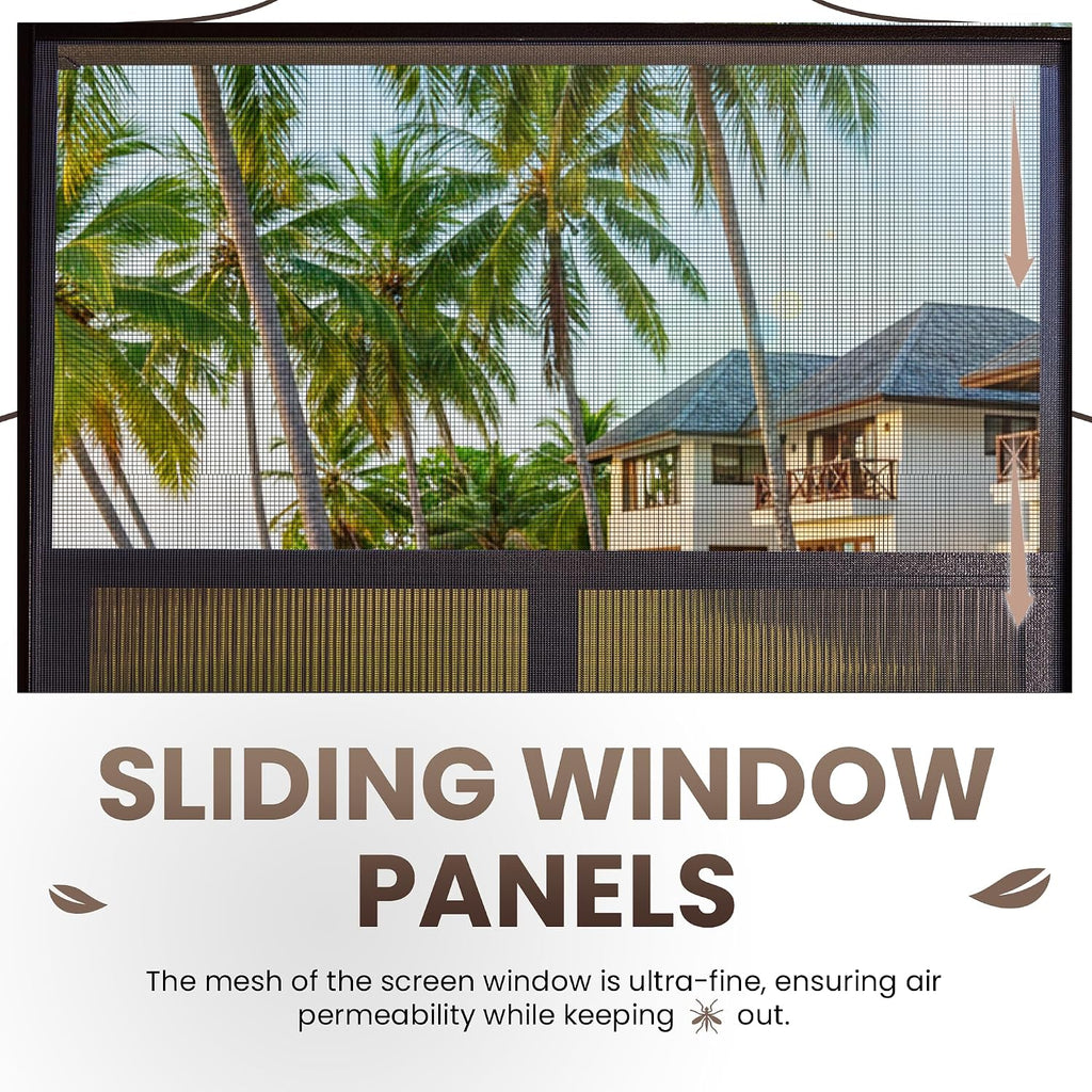 EROMMY 12' X 16' Hardtop Sunroom, Galvanized Steel Double Roof Gazebo Solarium with Detachable Windows & Lockable Doors, All-Weather Sun Room for Patio Deck Backyard