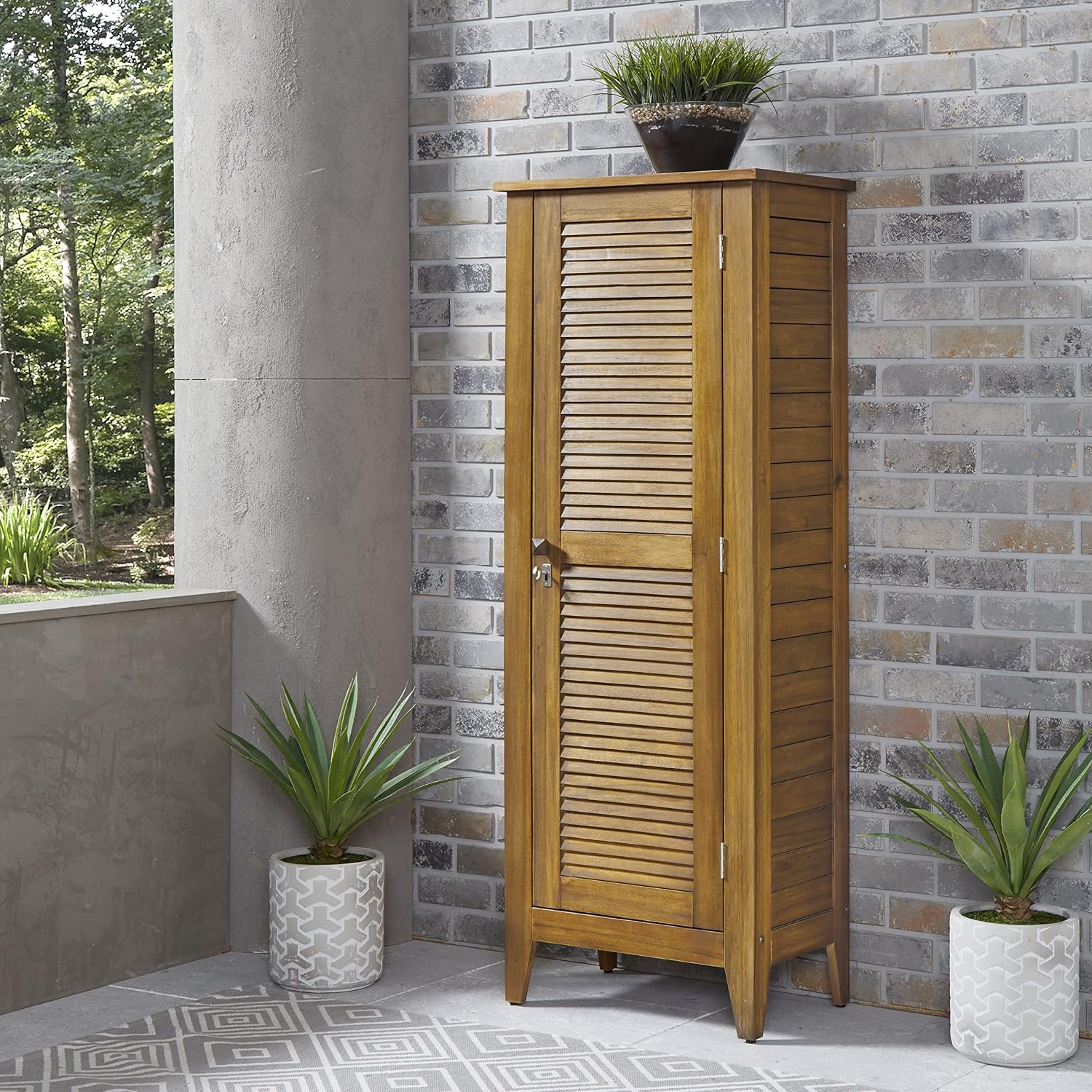 Homestyles Maho Golden Teak Storage Cabinet