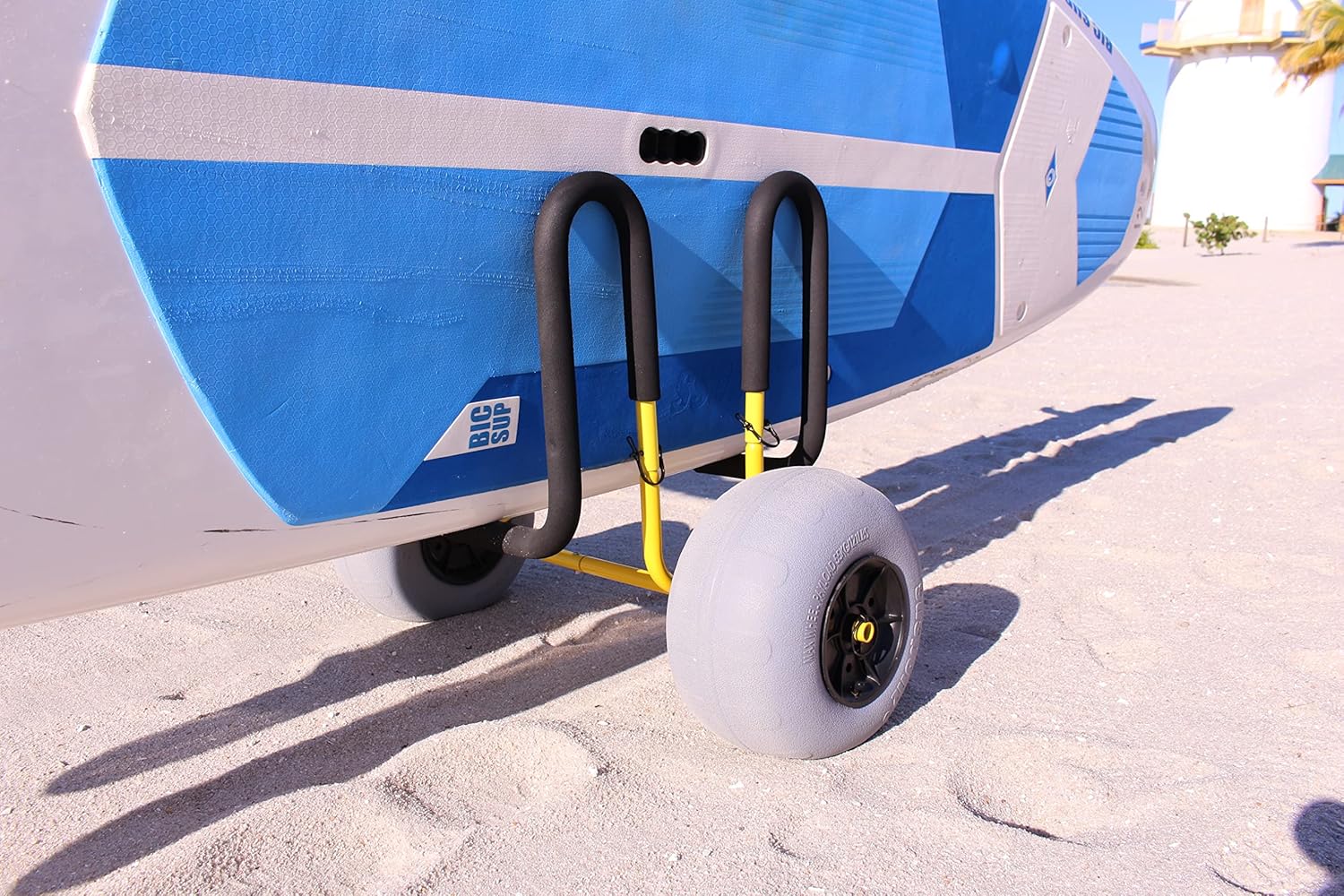 Suspenz Double-Up SUP Beach Cart with Balloon Wheels, Sand Trolley for 2 Stand Up Paddle Boards and Surfboards (22-9944)