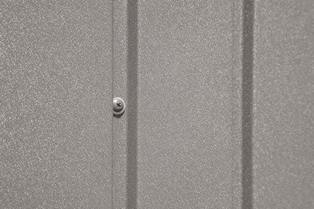 Arrow Shed Elite 10' x 14' Tall Outdoor Steel Storage Shed with High Gable and Lockable Doors Storage Building, Cool Grey