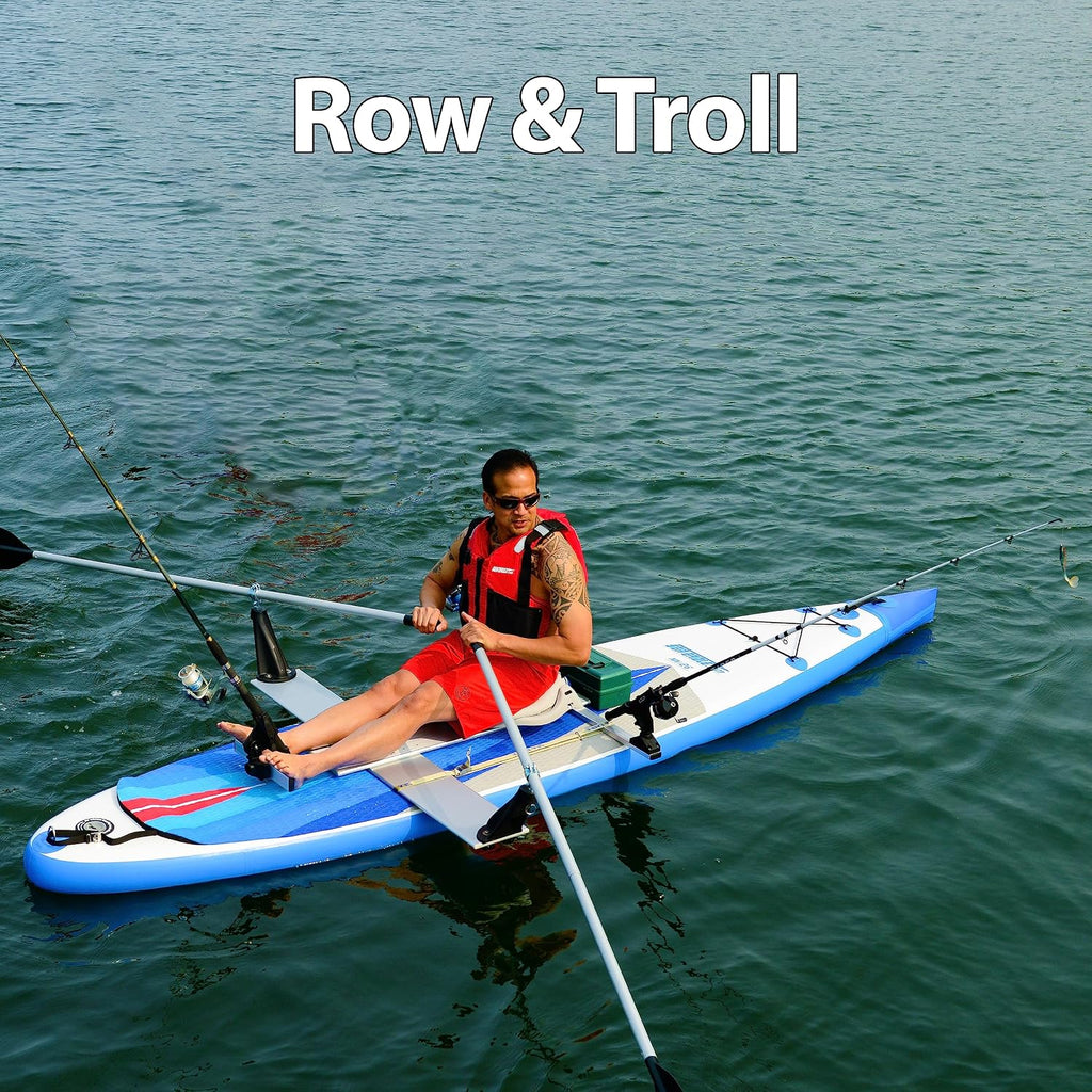 Sea Eagle NeedleNose 12'6' Inflatable Lightweight High Pressure Drop Stitch Stand Up Paddle Board Patented Wave Piercing Bow, with SUP Paddle, Pump, Slide in Skeg and Backpack