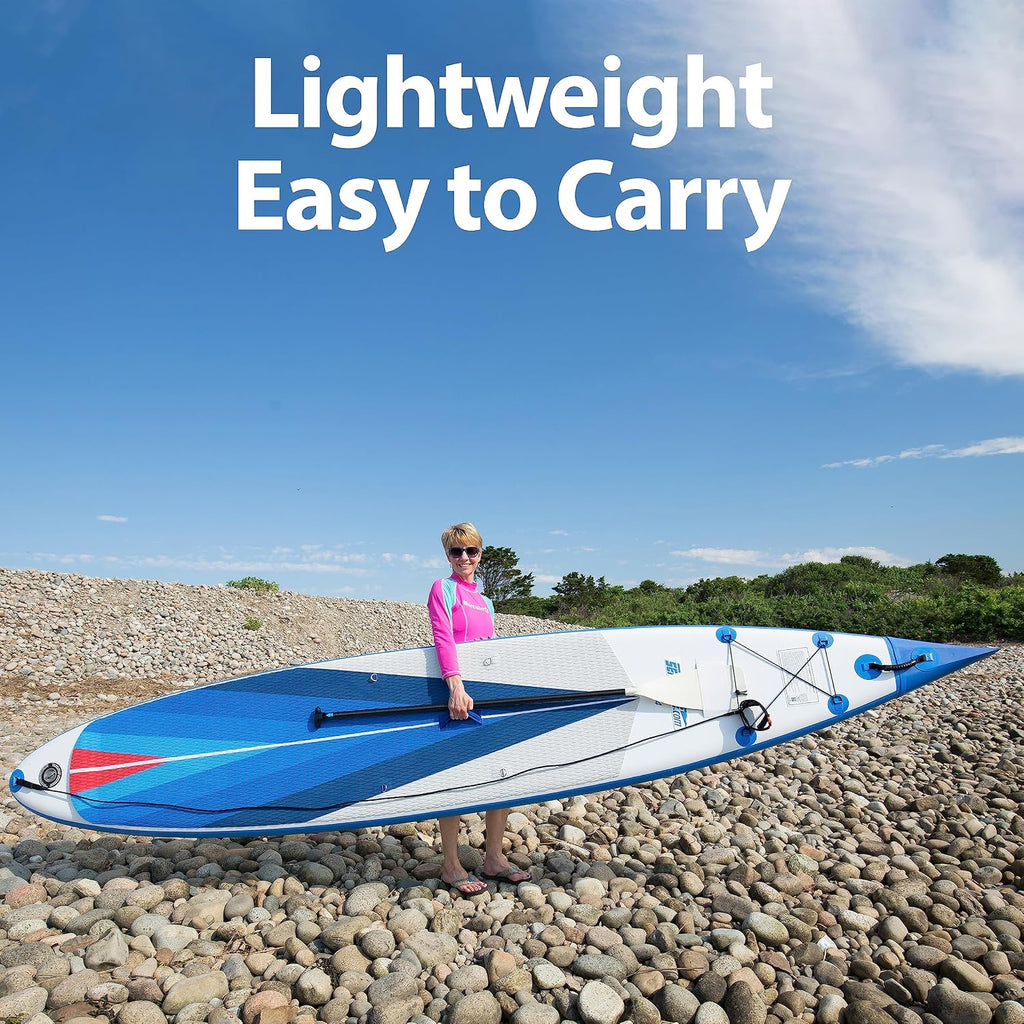 Sea Eagle NeedleNose 14' Inflatable Lightweight High Pressure Drop Stitch Stand Up Paddle Board SUP, Patented Wave Piercing Bow