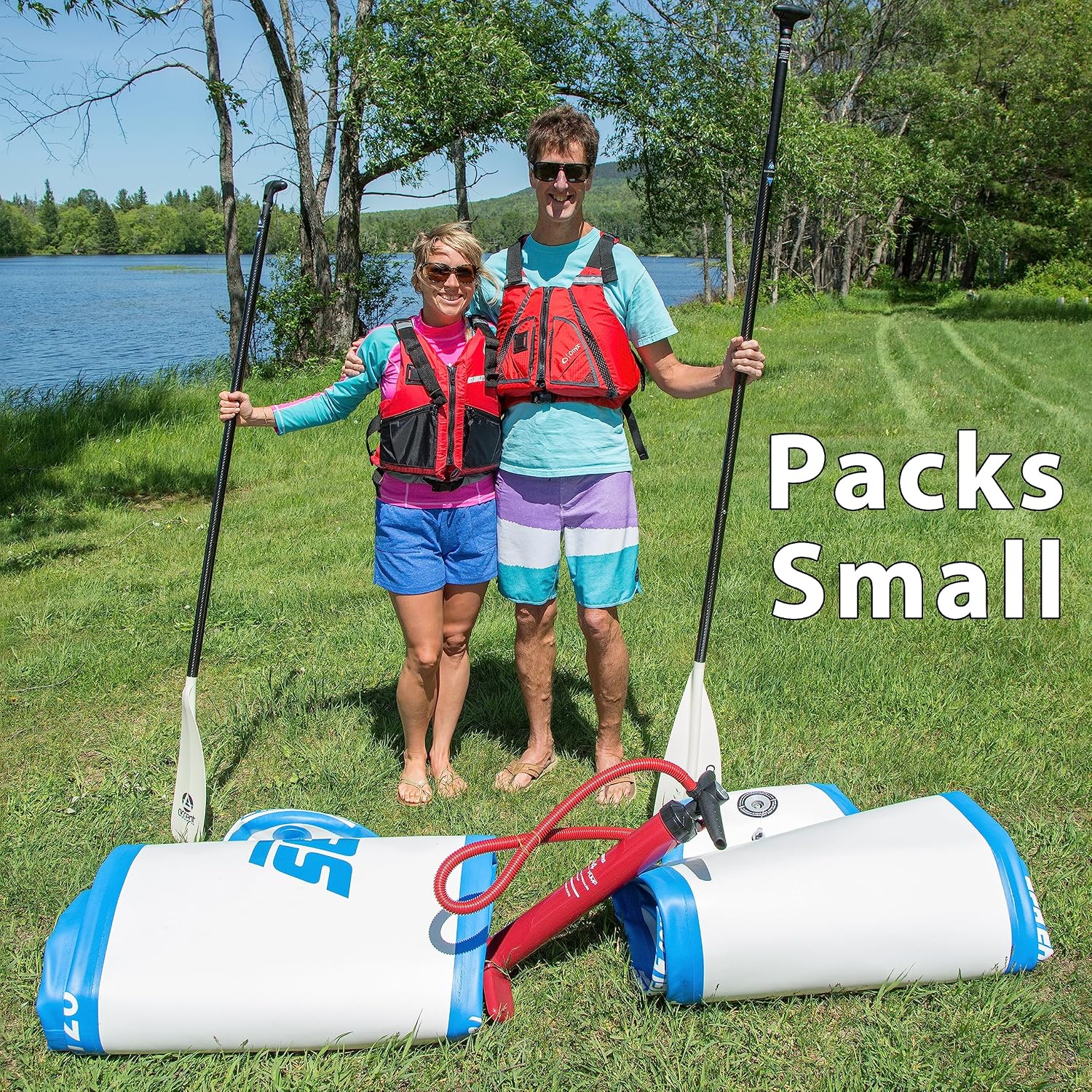 Sea Eagle NeedleNose 12'6' Inflatable Lightweight High Pressure Drop Stitch Stand Up Paddle Board Patented Wave Piercing Bow, with SUP Paddle, Pump, Slide in Skeg and Backpack