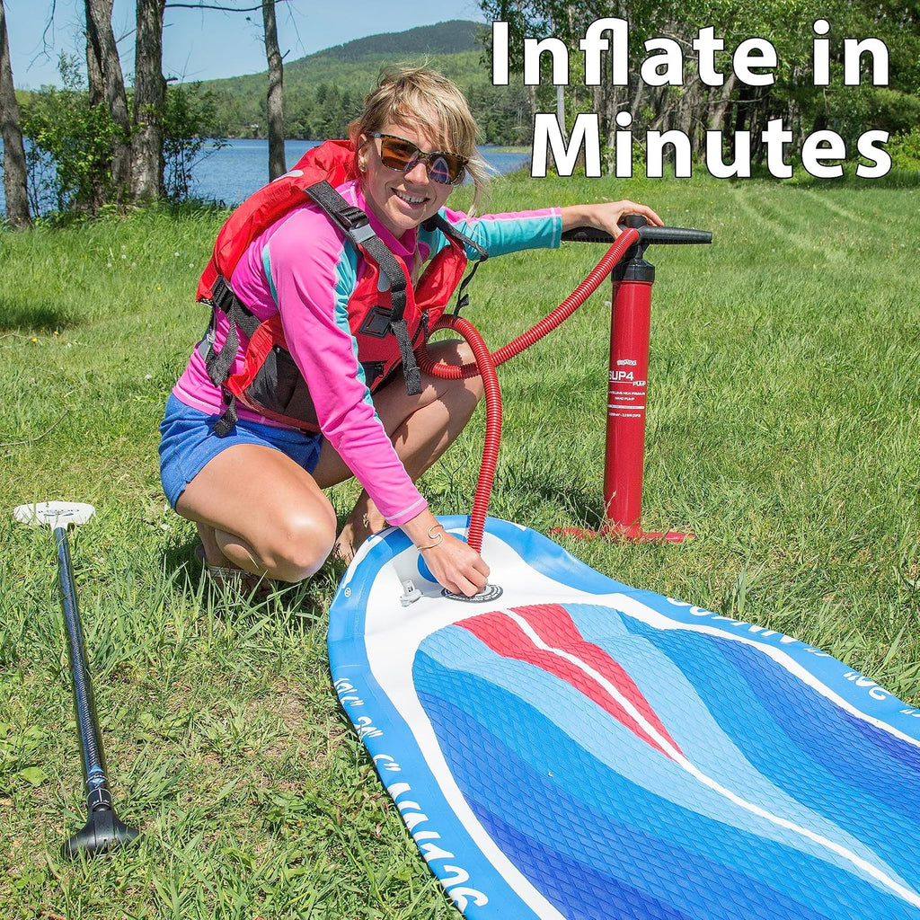 Sea Eagle NeedleNose 12'6' Inflatable Lightweight High Pressure Drop Stitch Stand Up Paddle Board Patented Wave Piercing Bow, with SUP Paddle, Pump, Slide in Skeg and Backpack