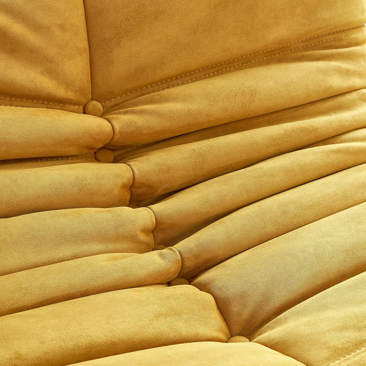 Bean Bag Chair - Corner Sofa, Fireside Chair Bean Bag Sofa Large Bean Bag Chair for Adults,Fireside Floor Couch for Living Room, Bedroom, Gaming & Office (Yellow, Single)