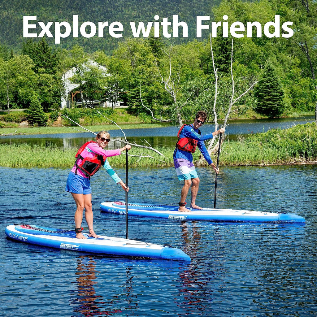 Sea Eagle NeedleNose 14' Inflatable Lightweight High Pressure Drop Stitch Stand Up Paddle Board SUP, Patented Wave Piercing Bow