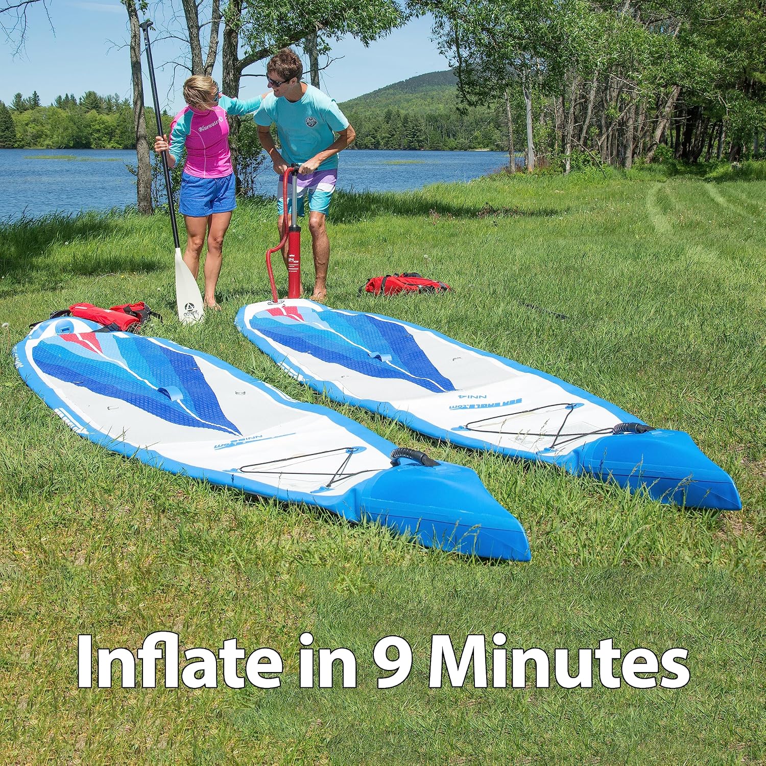 Sea Eagle NeedleNose 14' Inflatable Lightweight High Pressure Drop Stitch Stand Up Paddle Board SUP, Patented Wave Piercing Bow