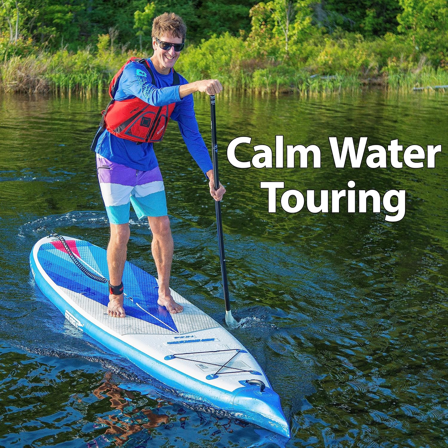 Sea Eagle NeedleNose 14' Inflatable Lightweight High Pressure Drop Stitch Stand Up Paddle Board SUP, Patented Wave Piercing Bow